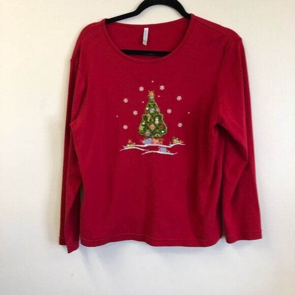 Red Christmas Tee Size Large - Picture 1 of 6